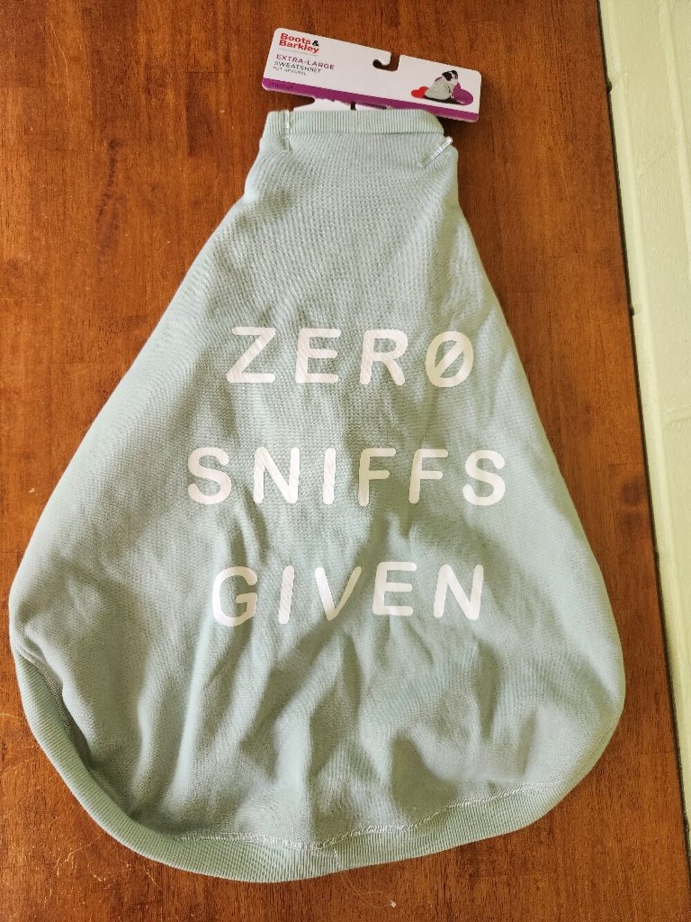 Dog Sweatshirt Boots & Barkley Zero Sniffs Given XL Breed Size Green New T1